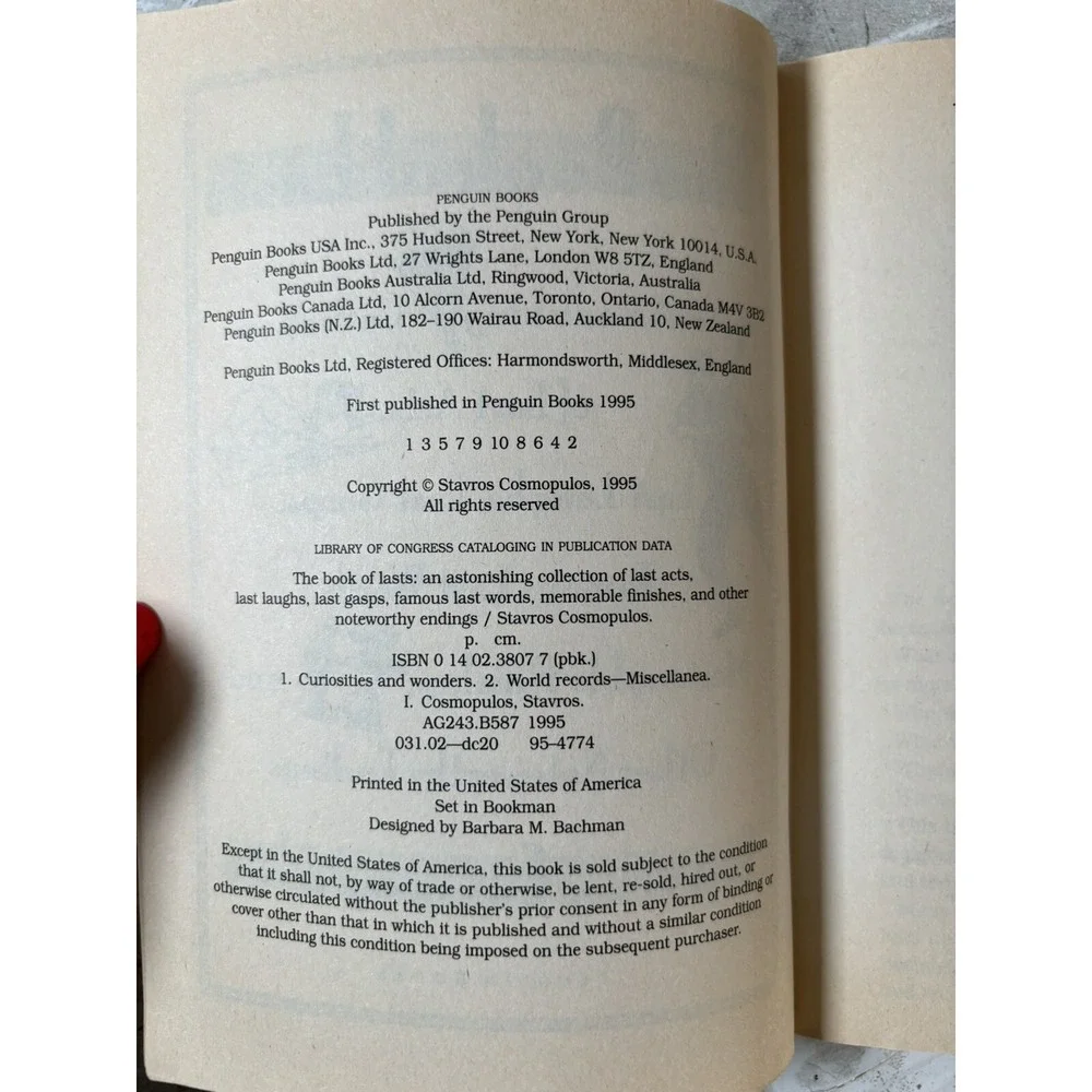 The Book of Lasts : An Astonishing Collection of Last Acts, Last Laughs - GOOD